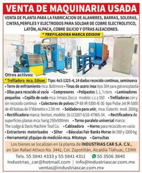 MAQUINARIA USADA 